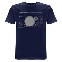 Technics SL 1200MK2 Tamsiai mėlyni unisex marškinėliai S įvairiaspalvis