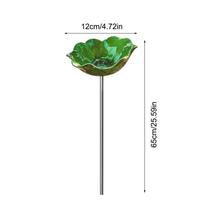 Standing Bee Feeder Weather-Resistant Outdoor Feeding Cup Colorful Flower Bee Bath For Drinking Birds Hummingbird Outdoor Yard žalia