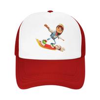 Subway Surfers Game Mesh Baseball Cap Unisex Women Trucker Worker Cap Hat Adjustable Polyester Golf Hats Autumn Trucker Caps as shown