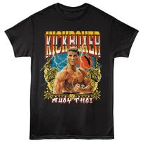 KICKBOXER Movie Adult T-Shirt VAN DAMME TWO TIGERS Official Black Cotton Unisex T-Shirt S įvairiaspalvis