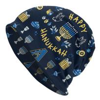 Hanukkah Cap Cool Unisex Ski Skullies Beanies Hats Spring Warm Dualuse Bonnet Hats One Size