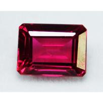 Natural RED Ruby AAA+ CERTIFIED Loose Gemstone Emerald Cut 9.00 Ct Earing Size 13 mm raudona