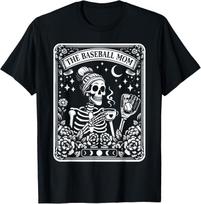 Baseball Mom Tarot Card Skeleton Coffee Mothers Day T-shirt Sweatshirt S įvairiaspalvis