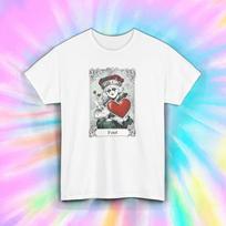 Fool Tarot Card Clown Gothic Romance Artistic Creepy Heart Shirt S-5XL S įvairiaspalvis