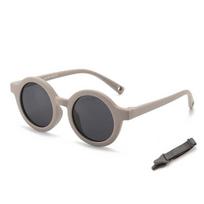 Solid Color Children Sunnies UV400 Anti-UV HD Sunglasses New Kids Polarization Glasses  Aged 0-3 pilka