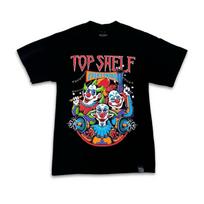Top Shelf Clown Graphic Black Cotton Men's Crew Neck Short Sleeve Circus T-Shirt S įvairiaspalvis