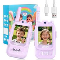 Kids Video Walkie Talkies for Girls Ages 3-12, Christmas Gifts for Kids & Stocking Stuffers for Girls, Long Range Walkie Talkie Toy Set, Birthday Gift
