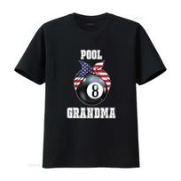 Womens Pool Grandma Top Apparel For Players Grandmama T Shirt Black Vintage Washed Versatile Slightly Breathable Homme S juoda