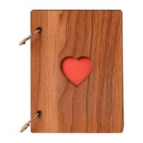 6.30*4.72*0.51 in Ring Binder Memory Book Wooden Photo Storage Journal  Travel Archive