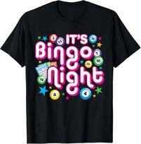 It's Bingo Night Funny Bingo Player Lover T-Shirt Mens Womens Tees Top M
