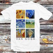 Van Gogh Paintings Sunflowers Starry Night Self Portrait T Shirt Mens Womens Tees Top B713 XL