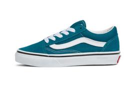 Vans Old Skool Low top Kids' Skateboarding Shoes White Blue Children Aged 3 7 Years Old VN000W9T9EM 29