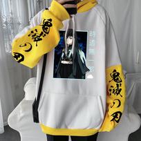 Tokitou Muichirou Demon Slayer Šaunūs Anime Džemperiai Vyrams Puloveris Estetika Harajuku Manga Gatvės Apranga Ilgomis Rankovėmis Laisvas Džemperis XS balta
