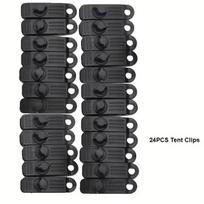 24-Pack Heavy Duty Tarp Clips with Carabiner - ABS Lock Grip Thumb Screw Tent Fasteners for Camping, Awnings, Caravan, Canopies