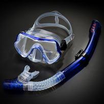 Profesionalūs plaukimo akiniai Nardymo rinkinys Didelis rėmelis Silikoninės nardymo kaukės Baseinas blue frame transparent lens