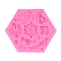 Pirate Series Silicone Chocolate Mould Cake Decorating Baking Accessories 1 rožinė