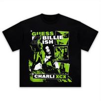 Charli Xcx & Billie Eilish Graphics Cotton Tshirt Unisex 2026 New Summer Hip Hop Unisex Short Sleeve Casual Shirt Fan Gifts 4XL