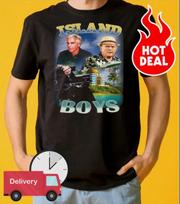 Island Boys Jeffrey Epstein Donald Trump Stephen Hawking T-Shirt L