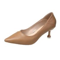High heels women's thin heels 2025 spring and autumn new women's shoes black French pointed single shoes professional temperament work shoes women 33 chaki