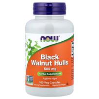 Now Foods Black Walnut Hulls 500mg Veggie Capsules, 100 Count