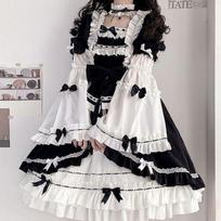 Balta naktis Aurora OP Lolita Vintage suknelė L juoda/balta