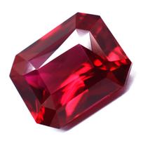 Emerald Cut 10.80 Carat Natural Ruby Red Pendant Size CERTIFIED Loose Gemstone 13.2 mm approx. raudona