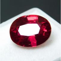 8.52 Ct NATURAL Red RUBY Loose Gemstones Oval Shape CERTIFIED 13 mm approx raudona