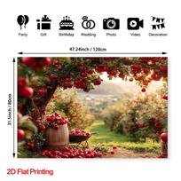 2D Lush Apple Tree Garden Backdrop for Outdoor Themed Party 47.2x31.5inch/120*80cm