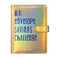 Durable Saving Money Binder PU Leather Savings Challenge Notepad  Special Gift geltona