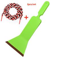Window Tinting Film Install Squeegee 300cm Car Cleaning Water Absorbed Rope Handle Bulldozer Car Vinyl Wrap Scraper Tool Set žalia