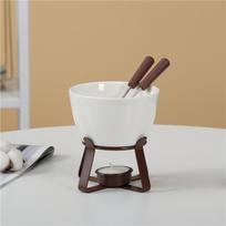 Ceramic Cheese Bowl Chocolate Fondue Melting Furnace Hot Pot Stove Dining Plate Dessert Plate Heated Insulation Tray Cheese Pot balta