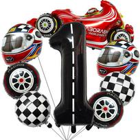 8 pcs Racing Party Decoration 40inch Black Number Balloon Plaid Balloon Tire Balloon striped racing tire grid digital Number&40inch