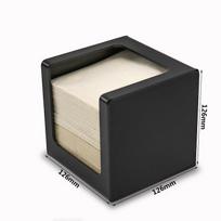Black Acrylic Storage Rack Plastic Two Grids Straw Finishing Rack Home Use Storage Holders One Grid Square Tissue Box Napkin Box