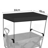 Outdoor Camping Car Roof Removable Awning Canopy Wagon Sun Shade Cover Children's Picnic Pull Cart Trolley Sunshade Accessories (as the picture,Only Sunshade )