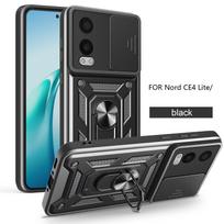 For OnePlus Nord CE4 Lite Case 1+Nord CE 4 Lite Cover Magnetic Ring Holder Armor Phone Case Slide Camera Protect Back Cover OnePlus Nord CE4 Lite