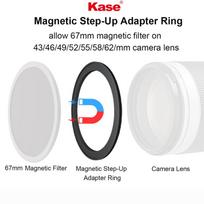 Kase Magnetic Filter Step-Up Adapter Ring for 67mm Wolverine Magnetic Filters 43/46/49/52/55/58/62mm to 67mm, 62-67mm 58-67mm 46mm-67mm