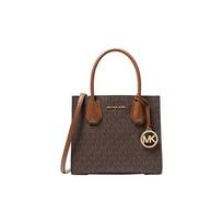 MICHAEL KORS rankinė Mercer klasikinė presbiopinės spalvos derinys kasdieniam nešiojimui accordion tipo rankinė per petį crossbody tote rankinė dirbtinė oda vidutinė ruda