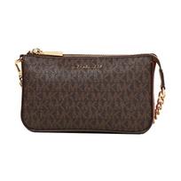 MICHAEL KORS peties rankinė Klasikinis raidžių LOGO senovinio gėlių rašto grandinėlė retro atsitiktinė kelioninė drobės odos rankinė mahjong įprasta moteriška ruda