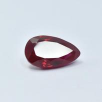 20.30 Carat Natural Blood Red Ruby Huge Size Pear Cut CERTIFIED Loose Gemstone. 20.6 mm approx raudona