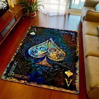 Modern Painting Spade Card Poker Carpet Living Room Rug Home Decor Hallway Doormat Non-Slip Kitchen Bathroom Bedroom Floor Mat 40x60cm 16x24 inch