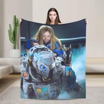 Pragmata Duo- Diana & Hugh Chibi Style Super Soft Blanket Travel Plush Throw Blanket Home Decor Flannel Bedspread Sofa Bed Cover 130x150cm