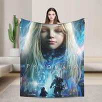 Soft Warm Blankets Picnic Pragmata Duo- Diana & Hugh Chibi Style Throw Blanket  Flannel Bedspread For Bedroom Sofa Bed Cover 130x150cm