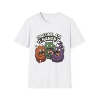 Unisex Softstyle T-Shirt Oh Come All Ye Hangry Candy Monster Christmas Humor S įvairiaspalvis