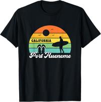 Port Hueneme Beach California Retro Vintage Surfing Men T-Shirt S įvairiaspalvis