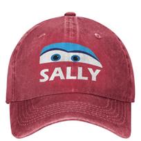 Sally Carrera Lightning McQueen Blue Car Denim Baseball Cap Outdoor Trucker Hat Summer Women Unisex Sun protection Snapback Cap One Size