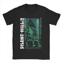 Silent Hill 2 Pyramid Head Retro Horror T-Shirt, Unisex Psychological Horror Game Streetwear Tee, 100% Cotton Casual Short Sleeve Top S įvairiaspalvis