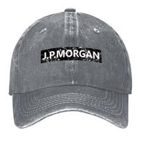 New JP Morgan with distressed design in black Baseball Cap Bobble Hat hats on offer Horse Hat designer cap For Women  Unisexs