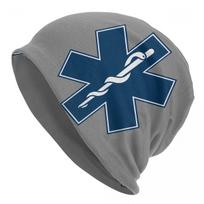 Emt Star Of Life Bonnet Hat Autumn Winter Street Skullies Beanies Hat Paramedic Medic Ambulance for Unisex Women Summer Caps One Size