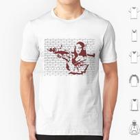 Banksy Stencil Style Urban Graffiti Spray Paint Mona Lisa T Shirt 6xl Cotton Cool Tee Banksy Kwiebe34 Banksy Stencil Banksy S įvairiaspalvis