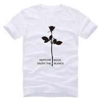 Depeche Mode Enjoy The Selence Heavy Cotton White All Size Uniex T Shirt AA1938 Unisex T-Shirt S įvairiaspalvis
